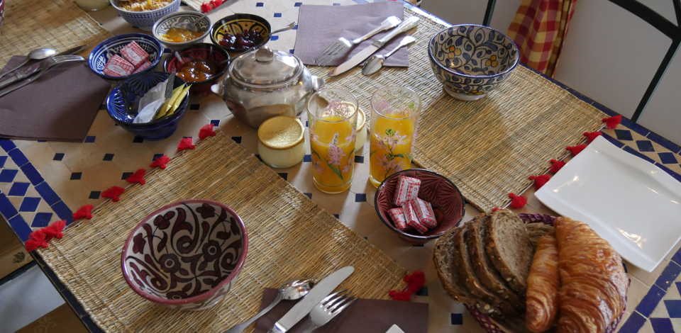 Petit déjeuner au Riad